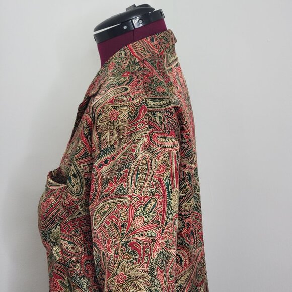 Victoria's Secret 90's Intimates Sleep Lounge Night Shirt Paisley Satin Size Sm - Picture 4 of 12